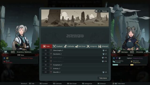 The Scroll of Taiwu : Beyond The Dome Gameplay Screenshot