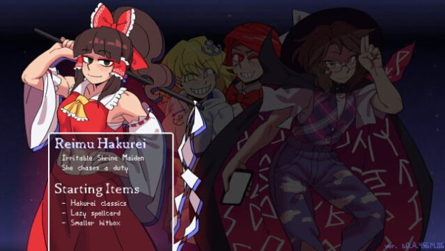 Touhou Lensed Night Sky, Kaseigai Gameplay Screenshot